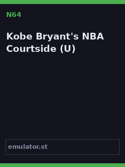 Kobe Bryant's NBA Courtside