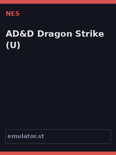 Advanced Dungeons And Dragons - Dragon Strike