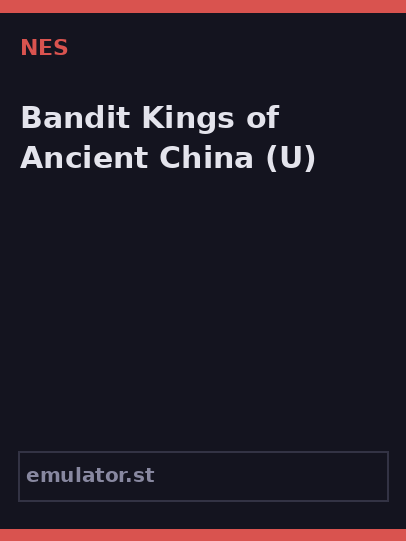 Bandit Kings Of Ancient China