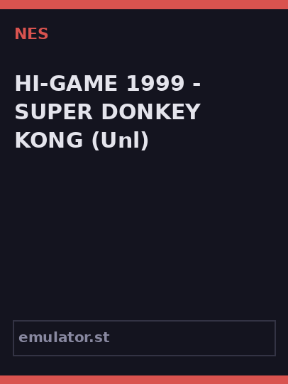 HI-GAME 1999 - SUPER DONKEY KONG