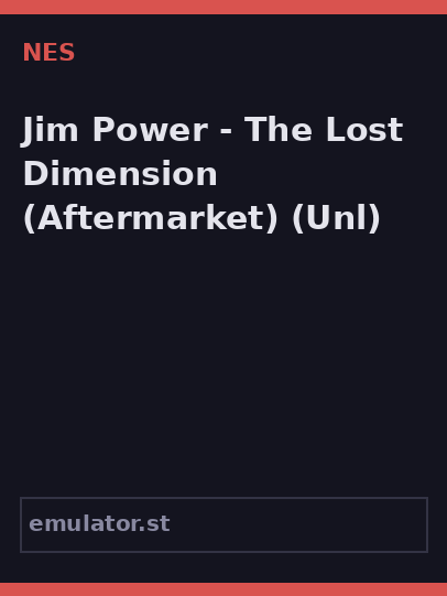 Jim Power - The Lost Dimension