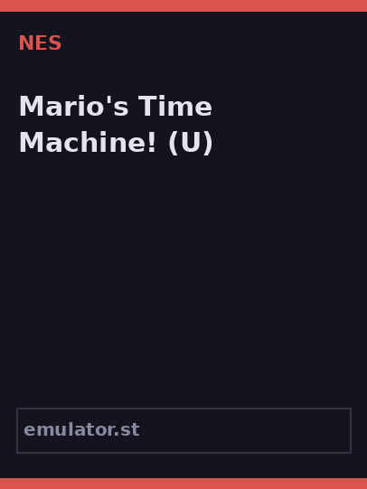 Mario's Time Machine