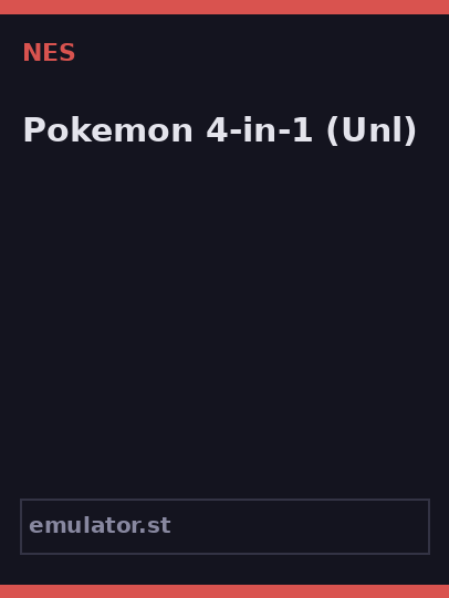 Pokemon 4-in-1