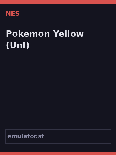 Pokemon Yellow