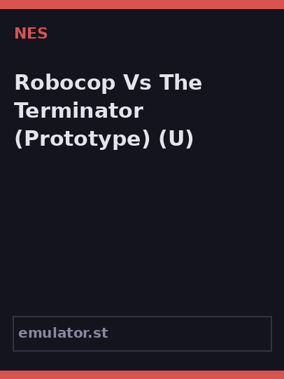 Robocop Versus The Terminator