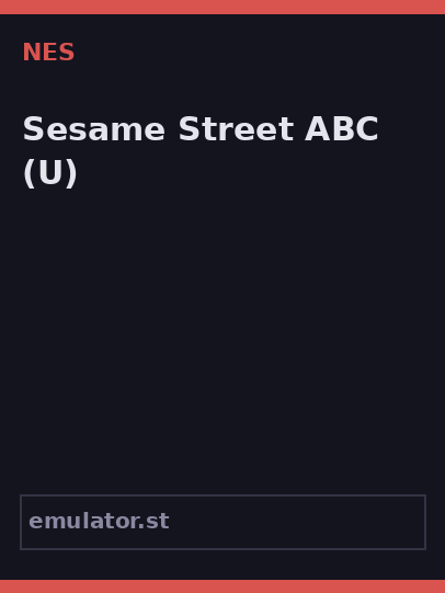 Sesame Street Abc