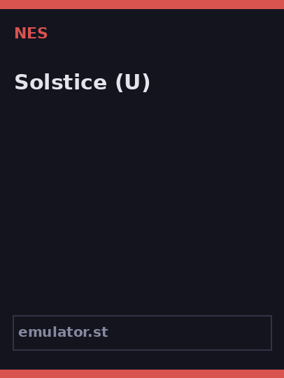 Solstice - The Quest For The Staff Of Demnos