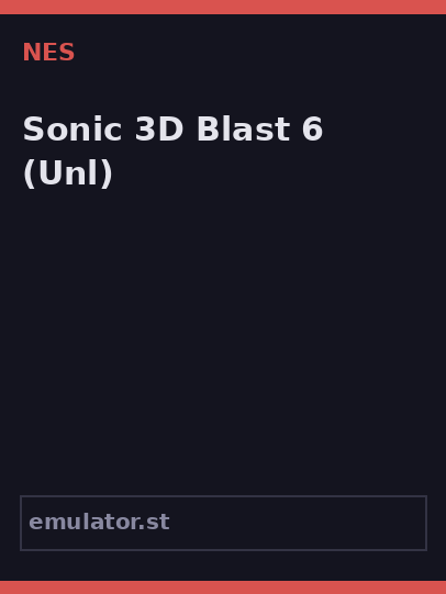 Sonic 3D Blast 6