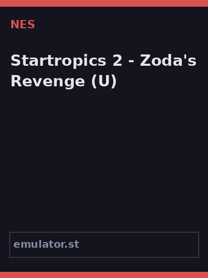 Zoda's Revenge - Star Tropics 2