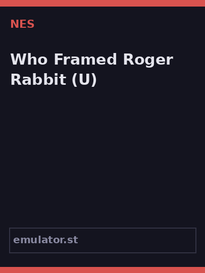 Who Framed Roger Rabbit?