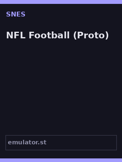 NFL Football (Prototype)