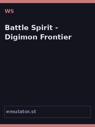 Battle Spirit - Digimon Frontier
