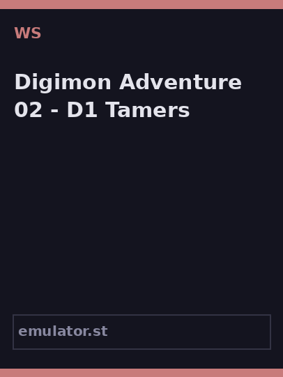 Digimon Adventure 02 - D1 Tamers