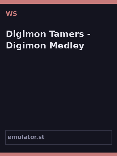 Digimon Tamers - Digimon Medley