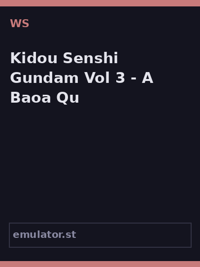 Kidou Senshi Gundam Vol. 3 - A Baoa Qu