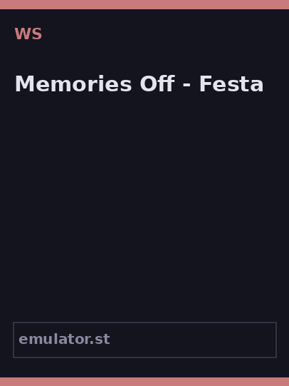 Memories Off - Festa