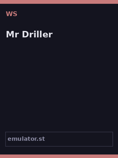 Mr. Driller
