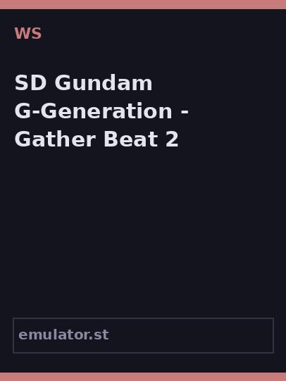 SD Gundam G-Generation - Gather Beat 2